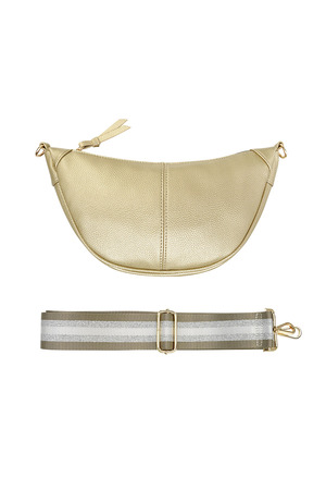 Pouch bag with cheerful strap - gold h5 Picture5