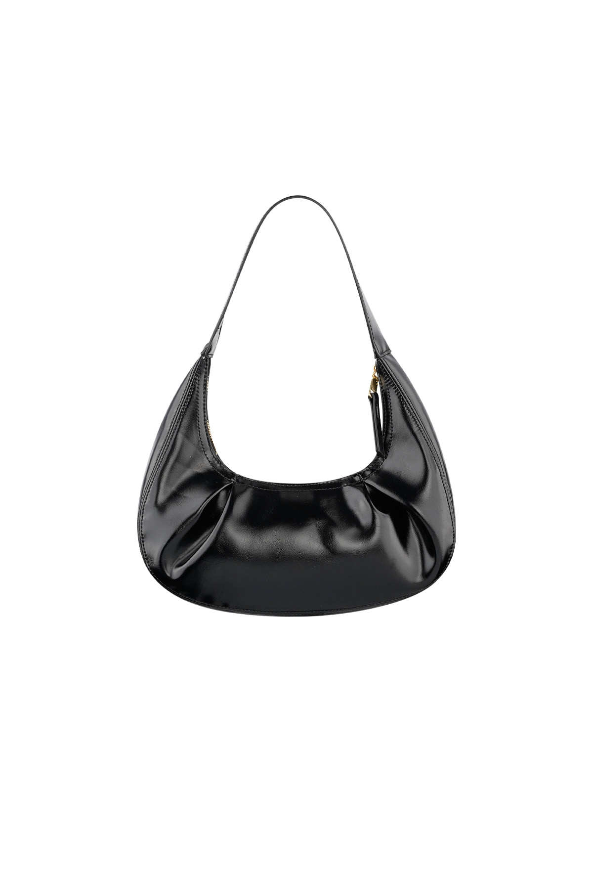 Bag with pleats - black 