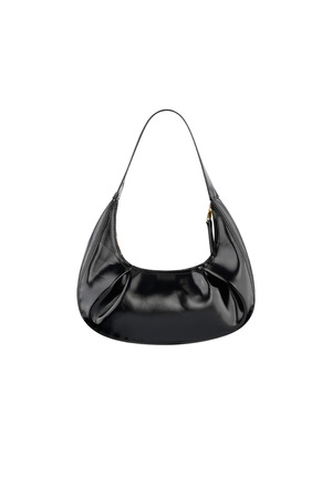 Bag with pleats - black  h5 