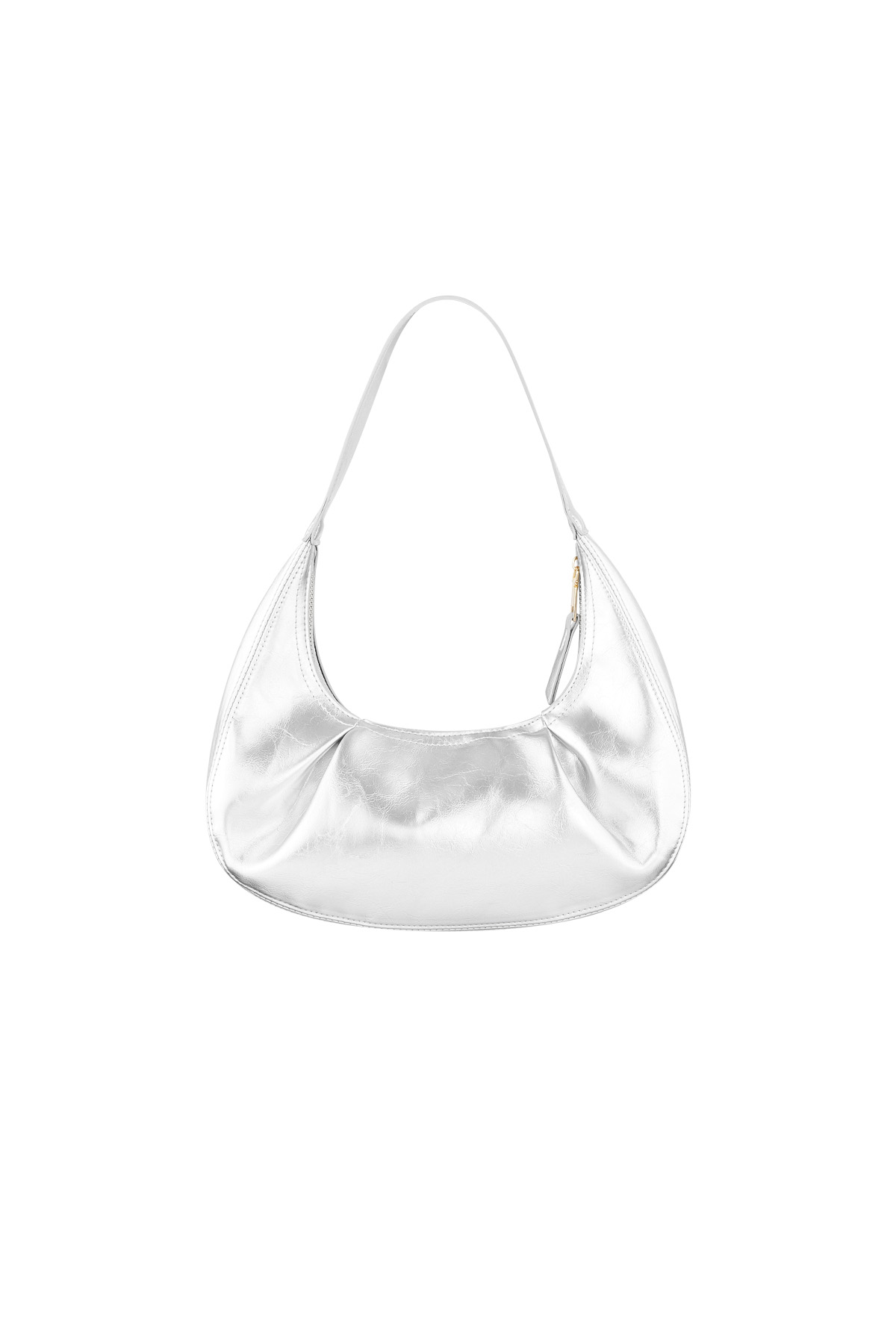 Bag with pleats - silver