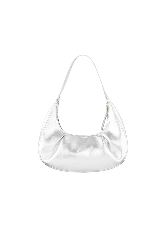 Bag with pleats - silver 