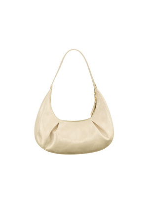 Bag with pleats - beige  h5 