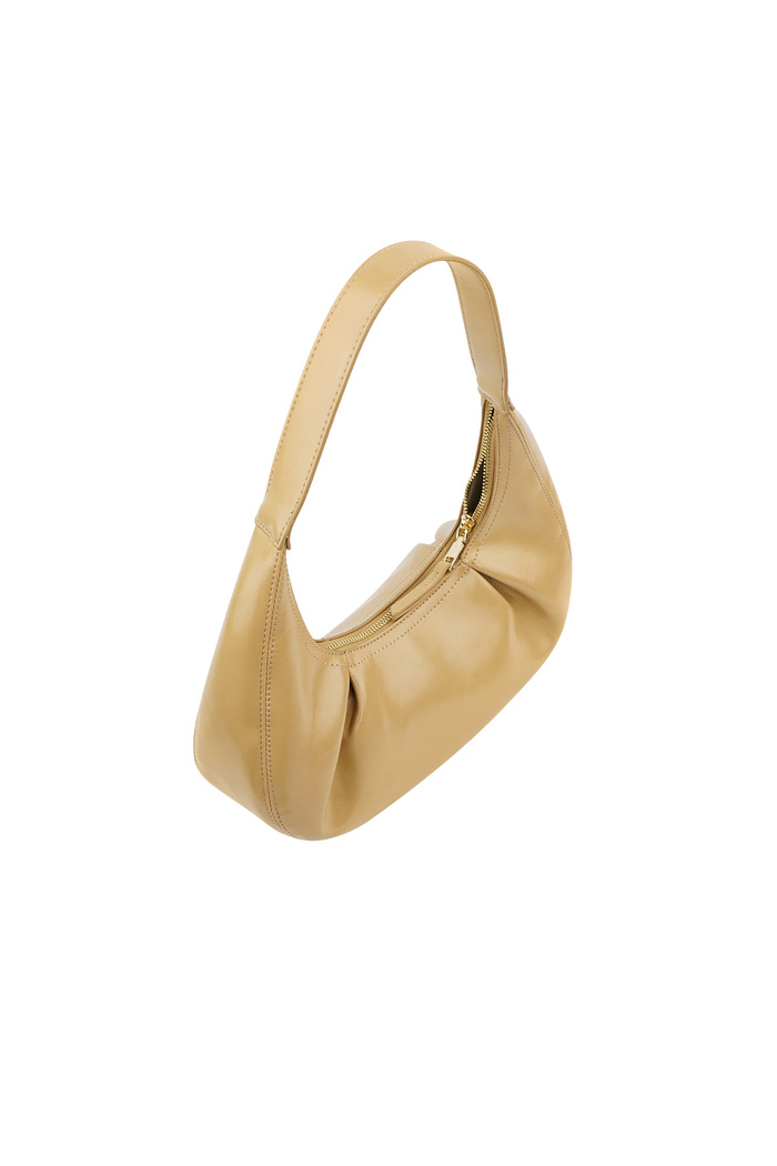 Bag with pleats - camel  Picture9