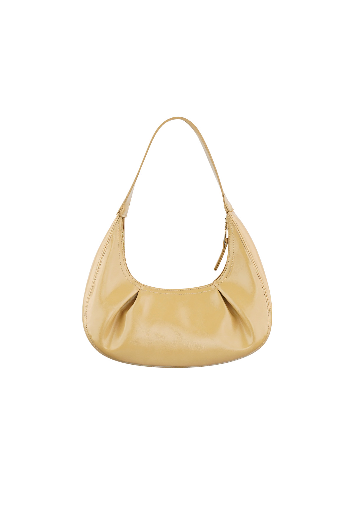 Bag with pleats - camel 