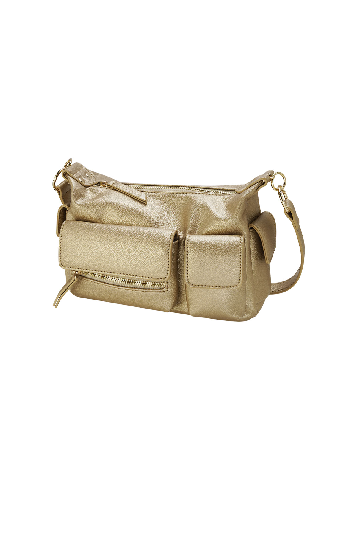 Statement bag with compartments - gold 