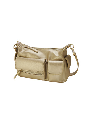 Statement bag with compartments - gold  h5 
