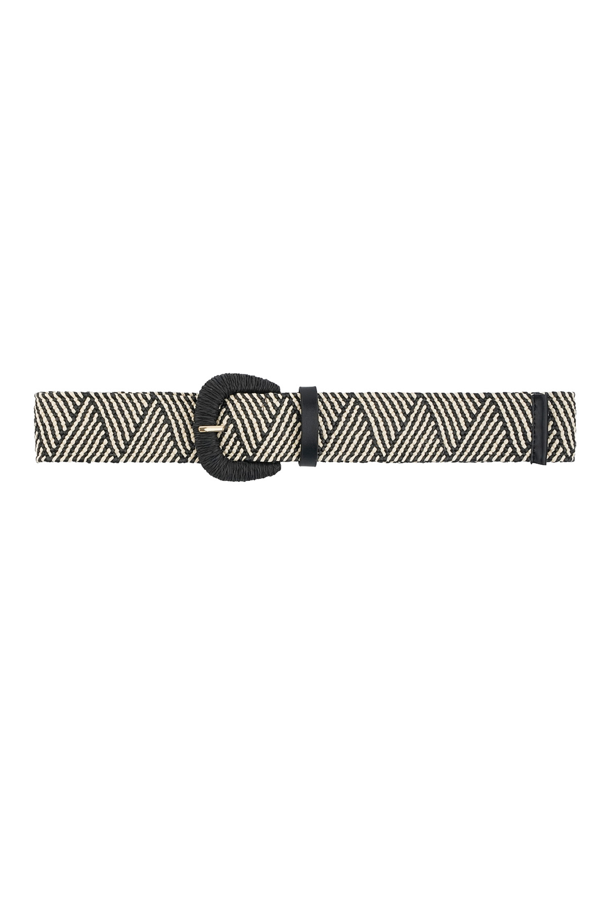 Belt with print - black/white  Picture3