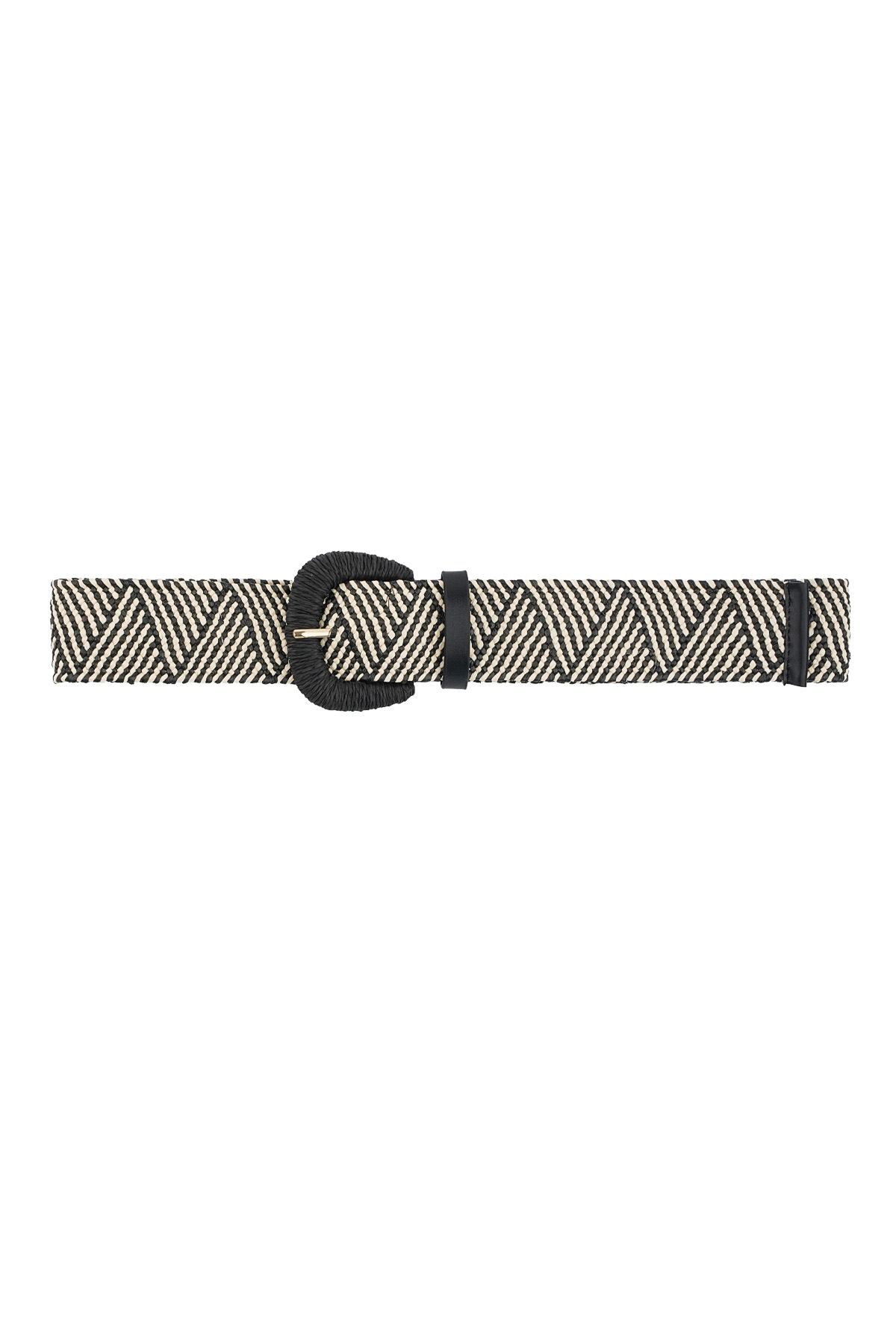 Riem met print - zwart/wit  Afbeelding3