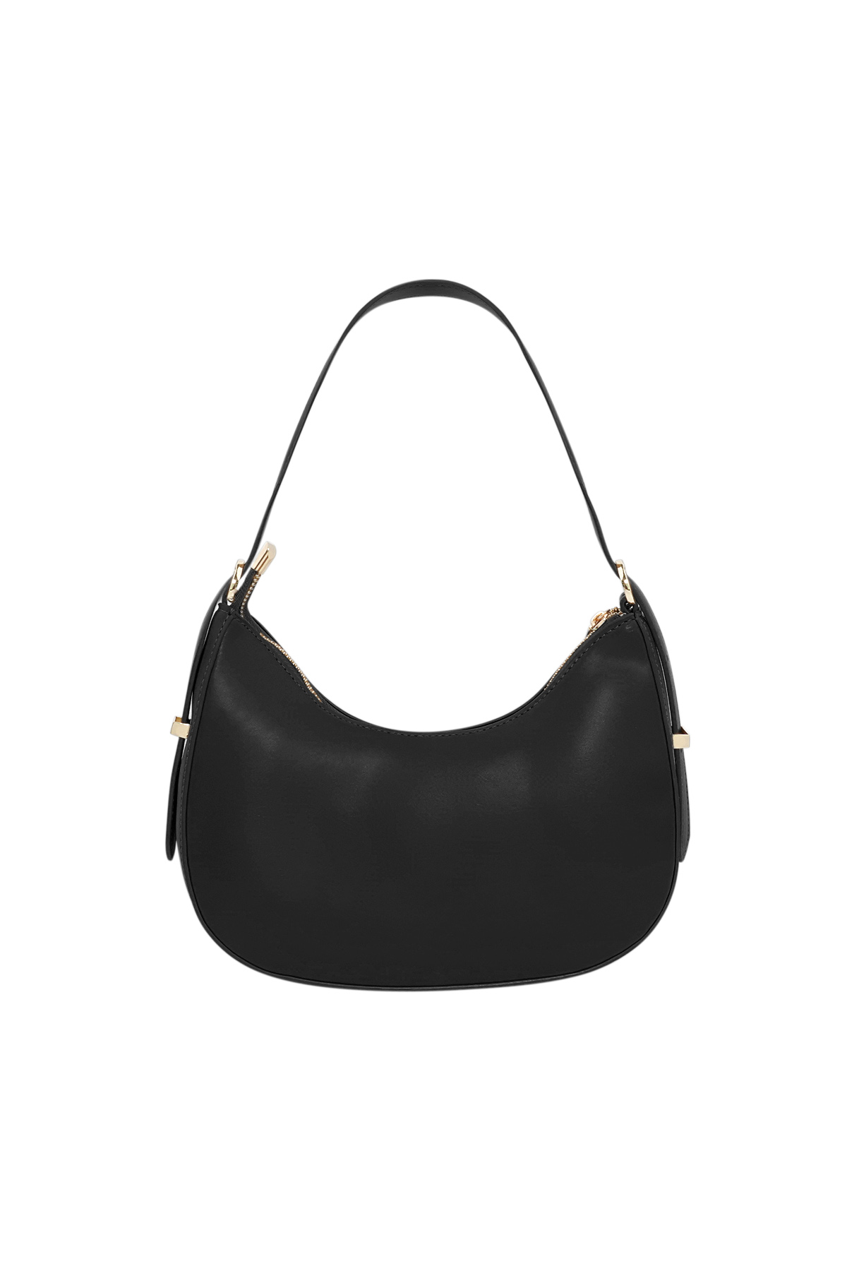 Classic half moon tas - zwart h5 