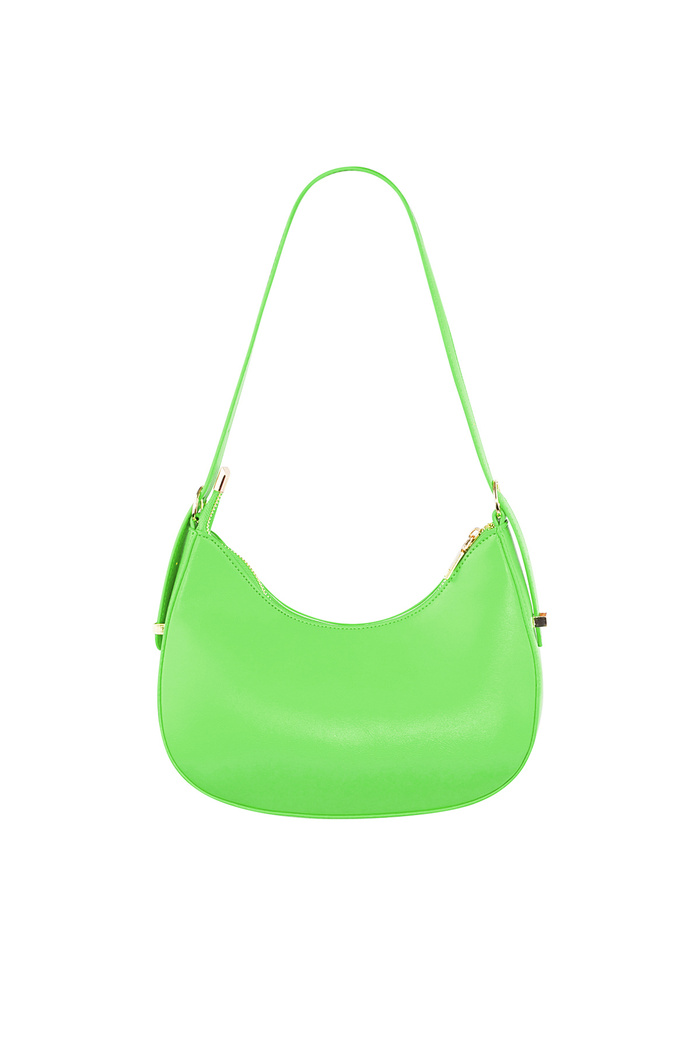 Rengarenk hilal ay çanta - yeşil 