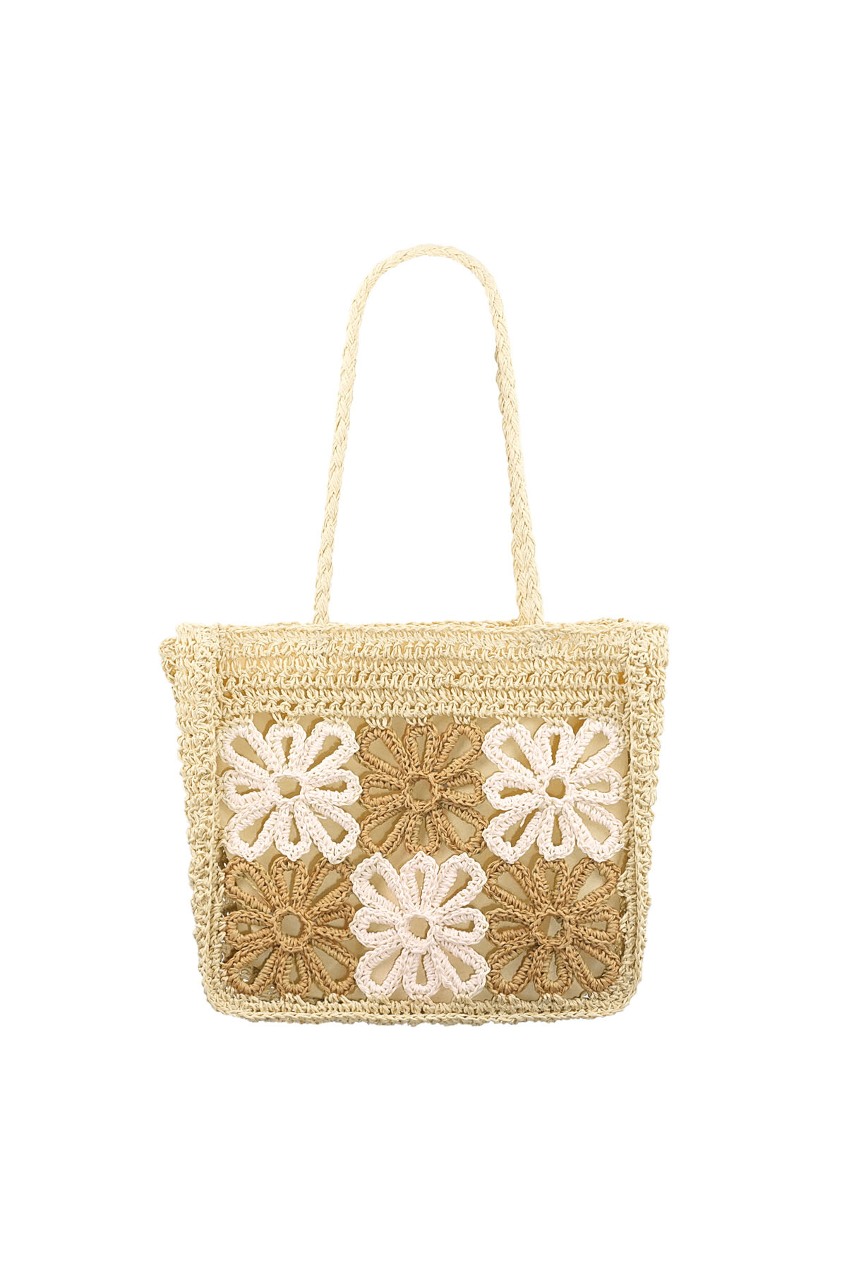 Borsa da spiaggia Flower Future - bianco sporco h5 