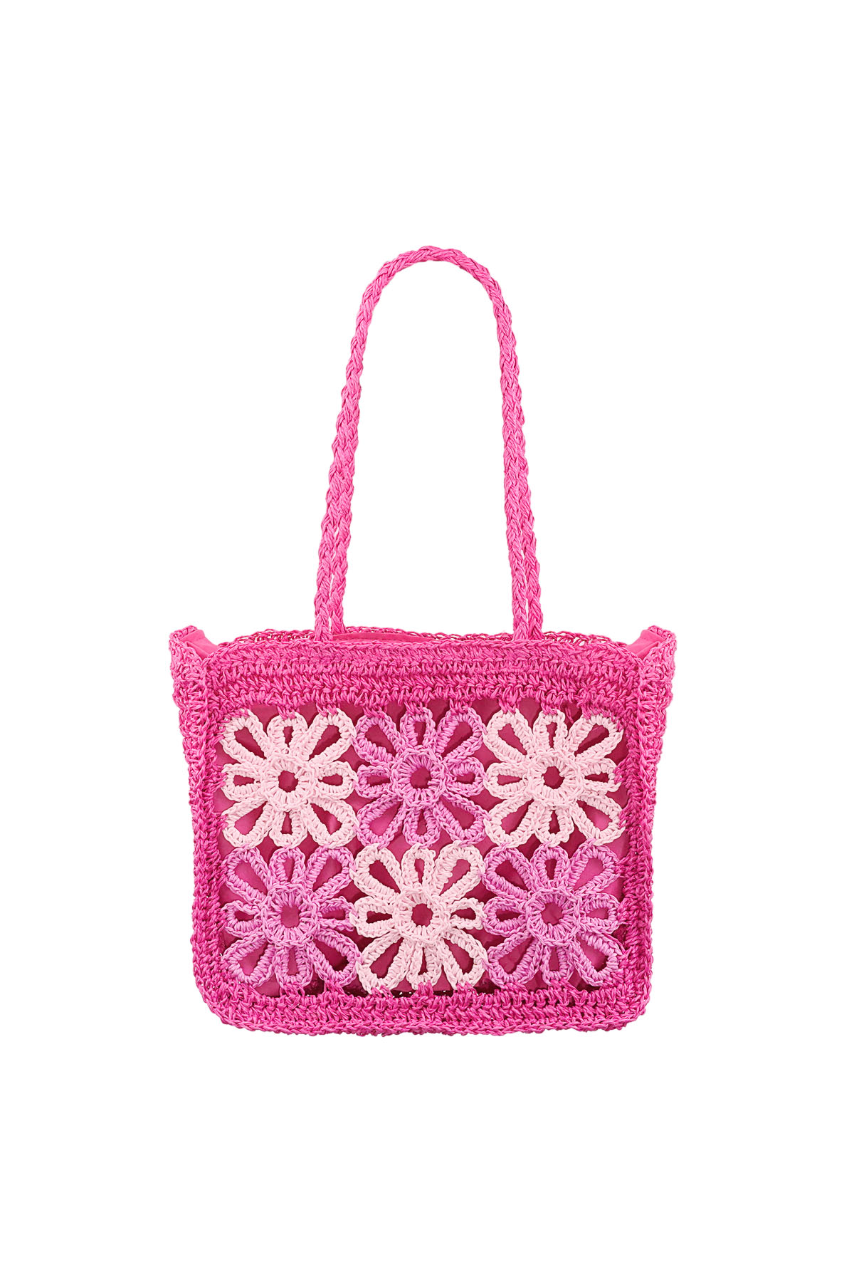 Sac de plage fleur future - fuchsia h5 