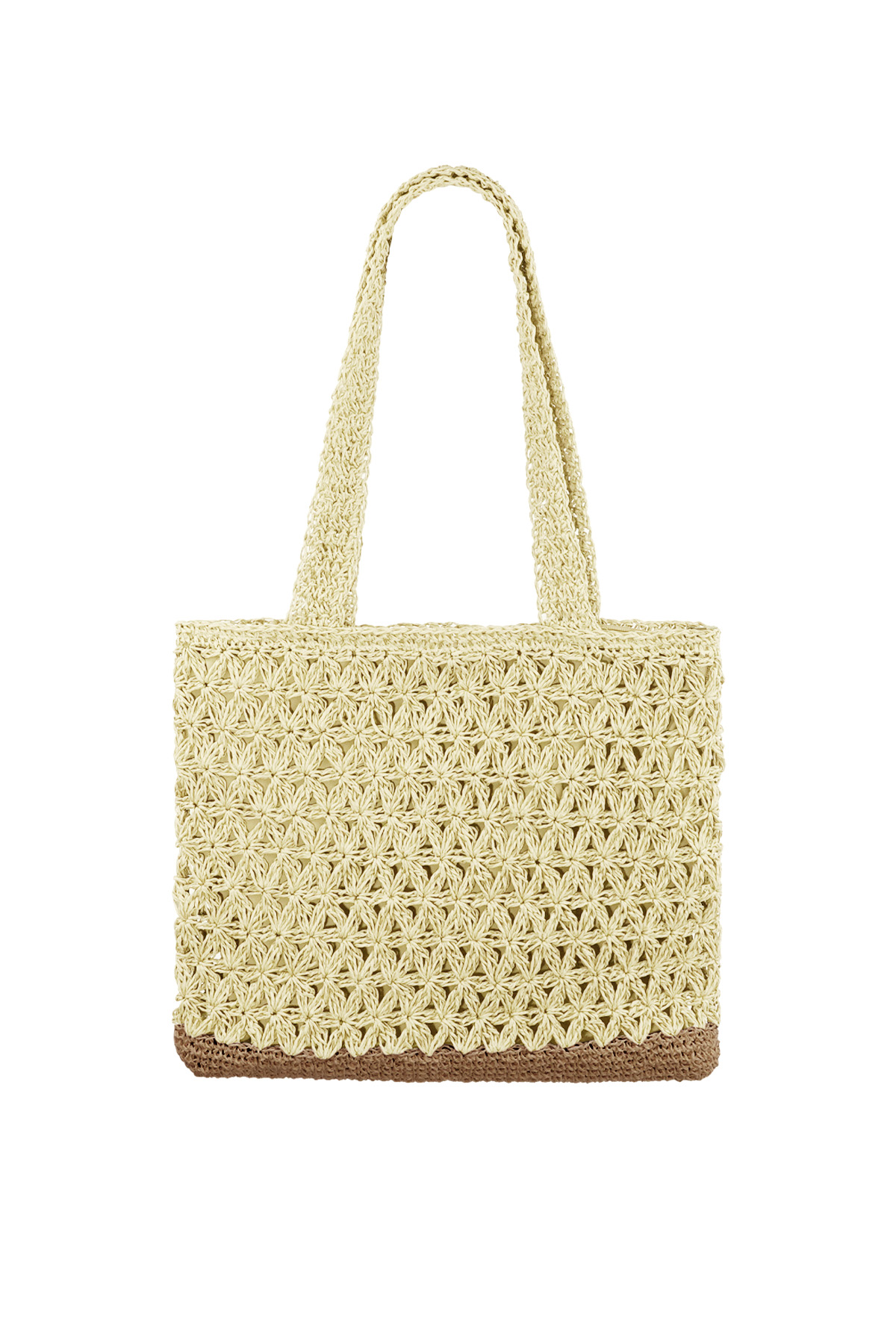 Crochet beach shopper - off-white
