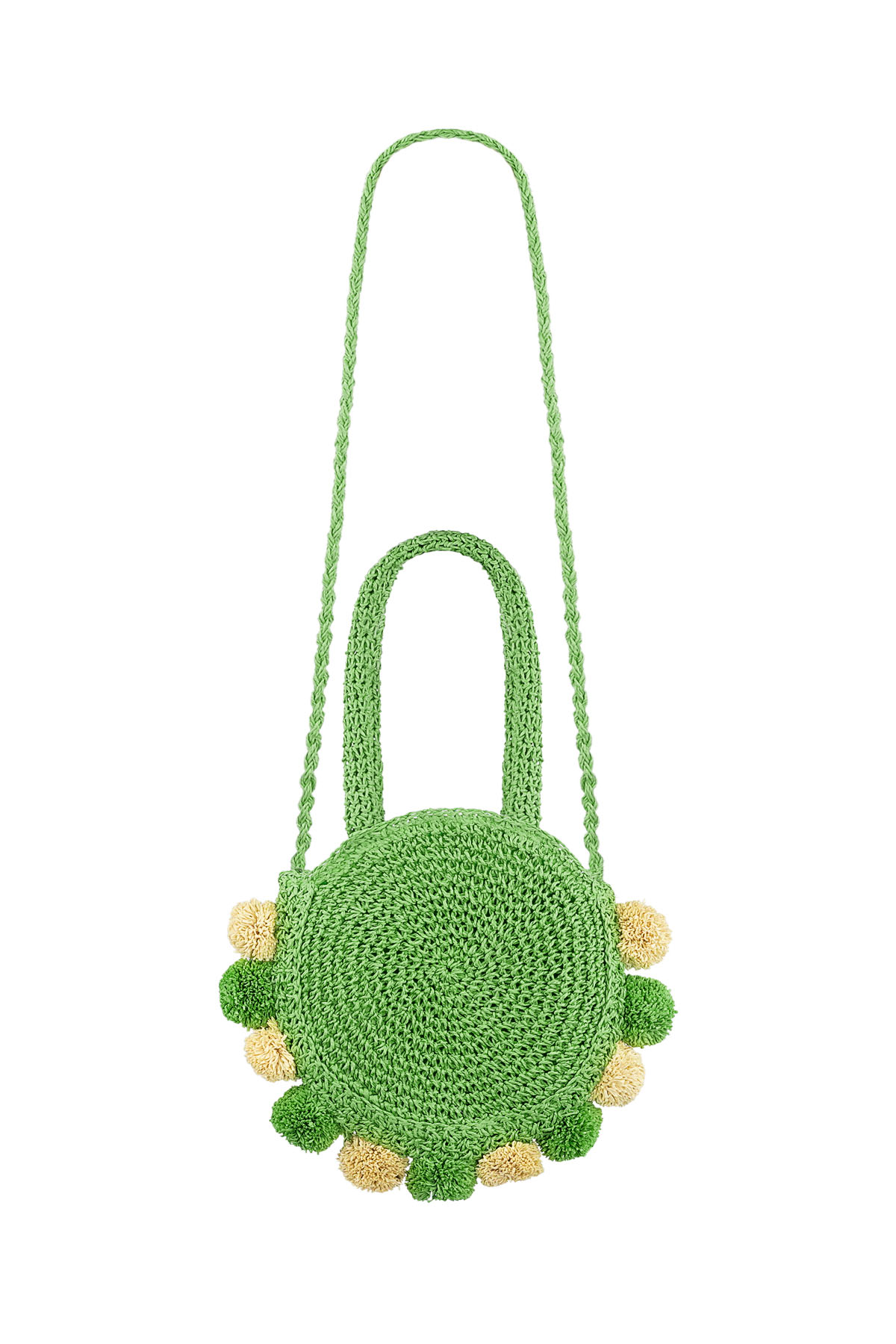 Pom pom beach bag - groen h5 Afbeelding6