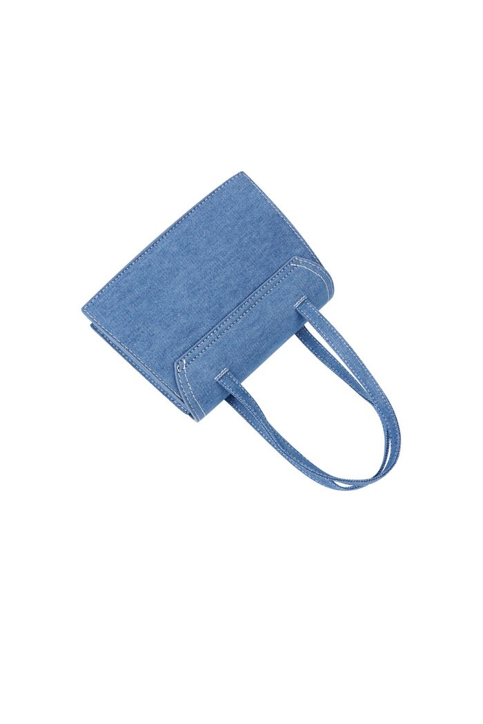 Mini denim çanta - mavi Resim5