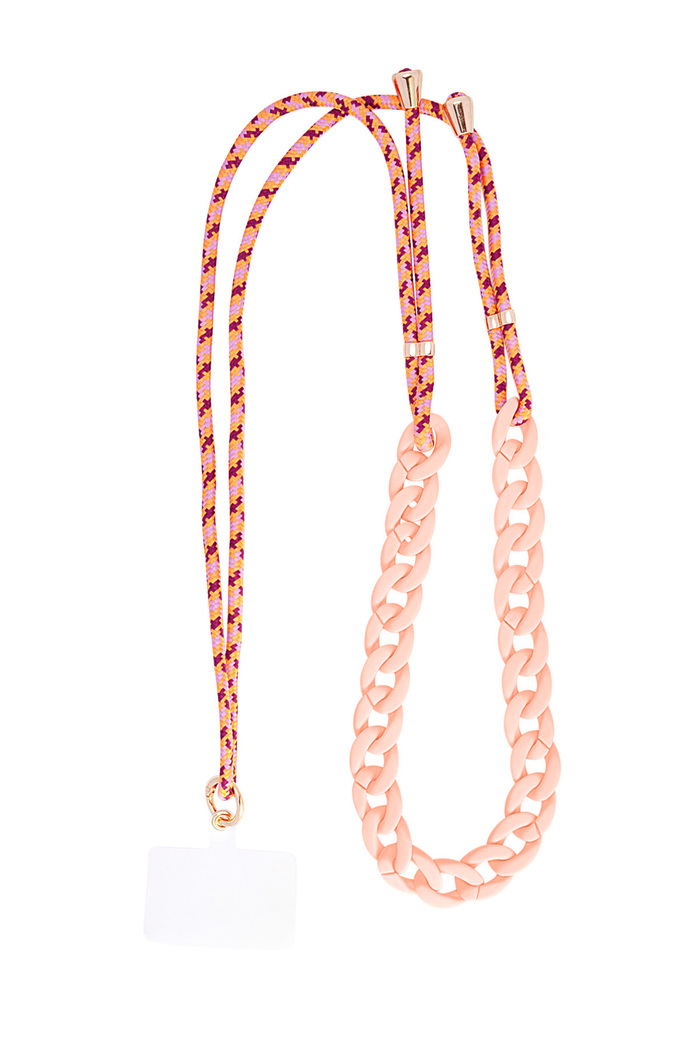 Switched telephone cord - coral 