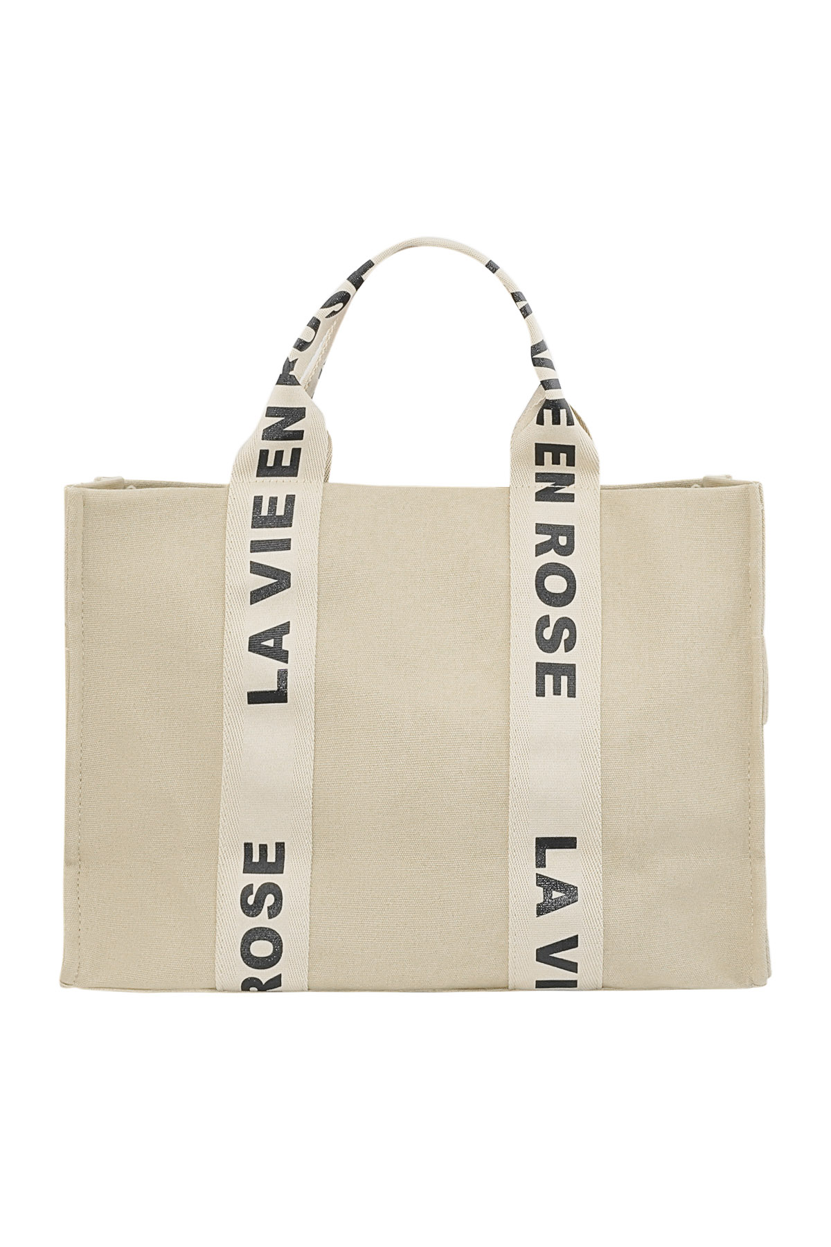 Bolso shopper La vie en rose - beige h5 Imagen5