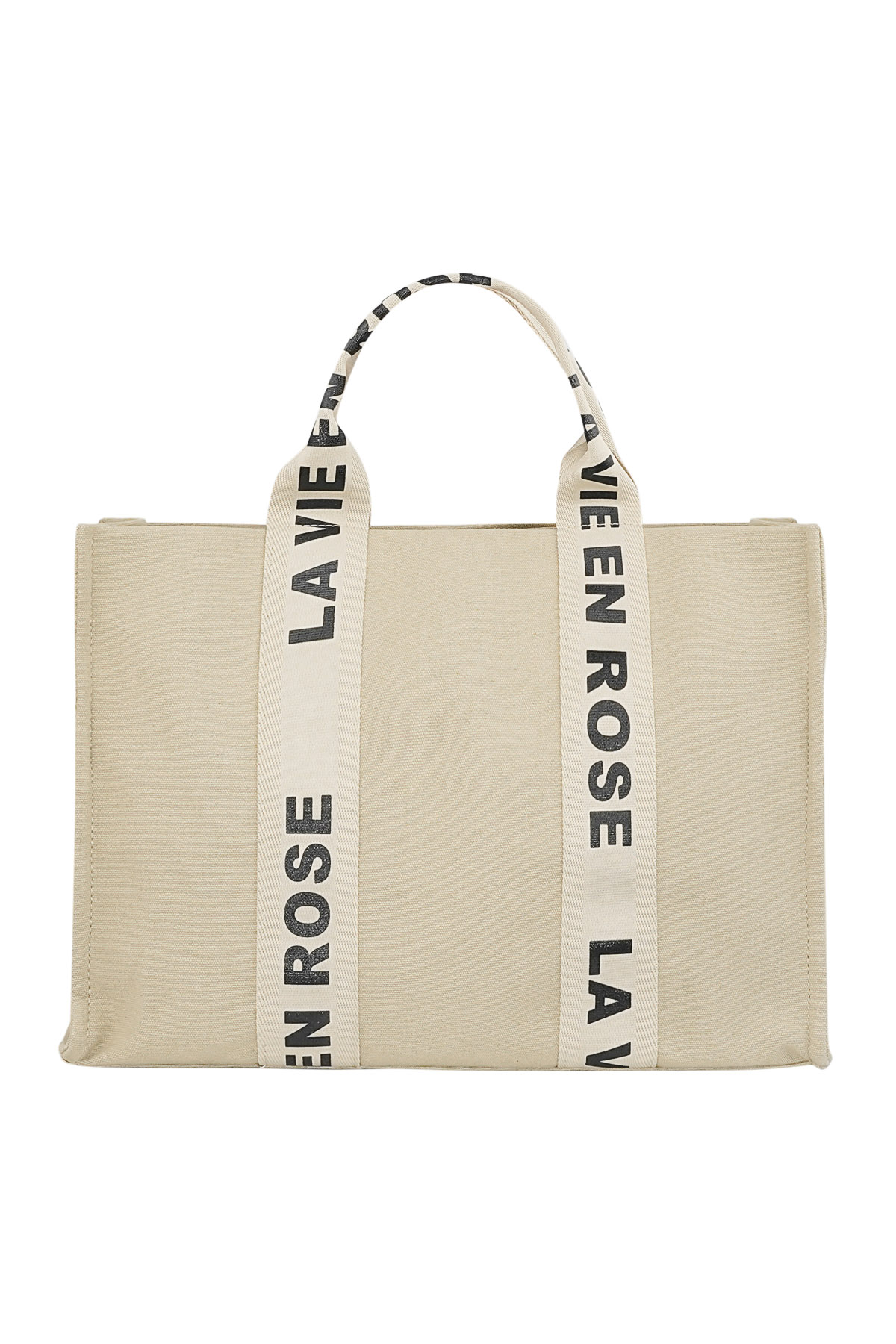 Shopper La vie en rose - beige 