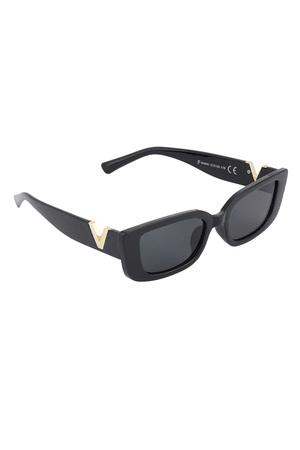 Klassieke zonnebril met v - zwart h5 