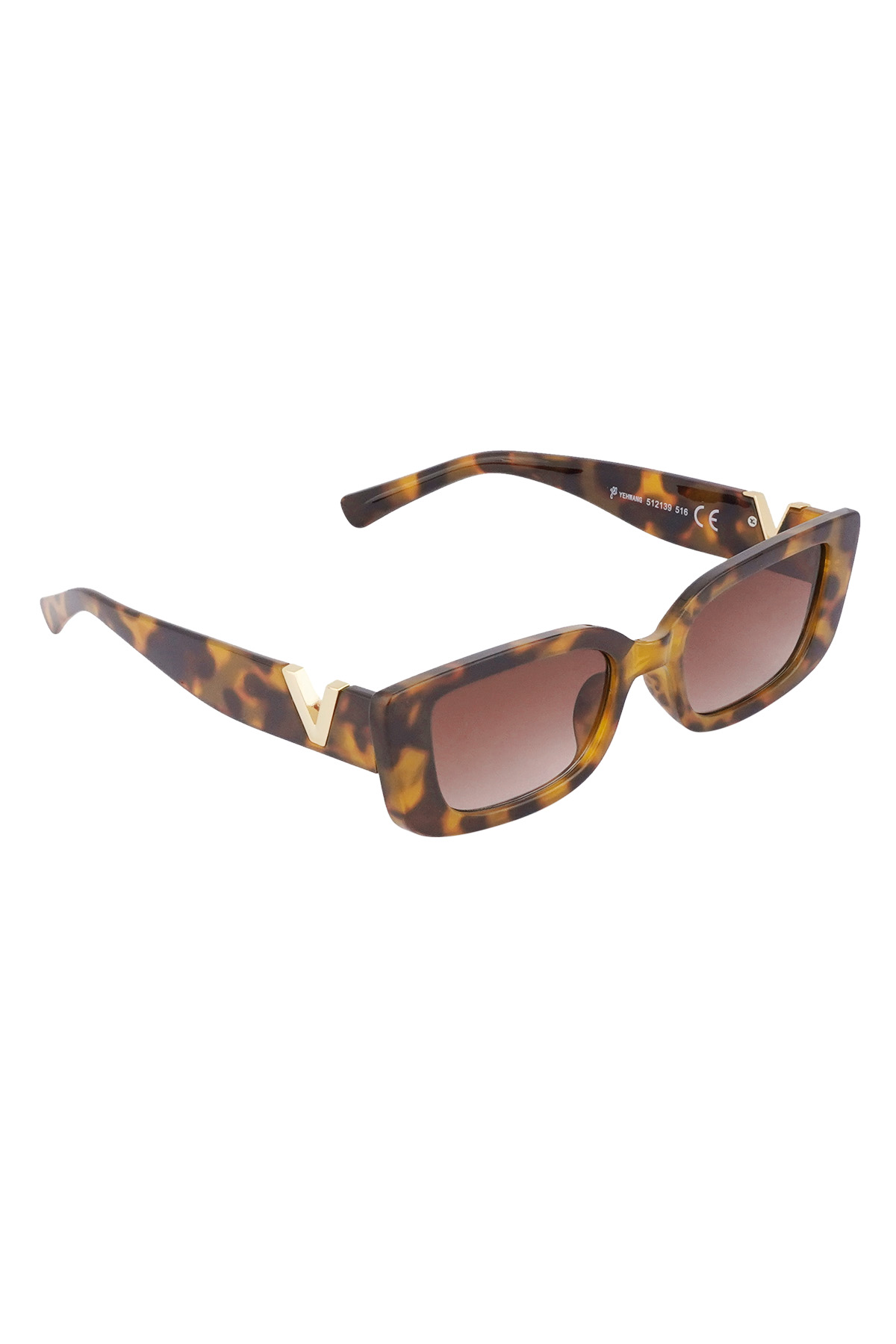Classic sunglasses with v - brown 