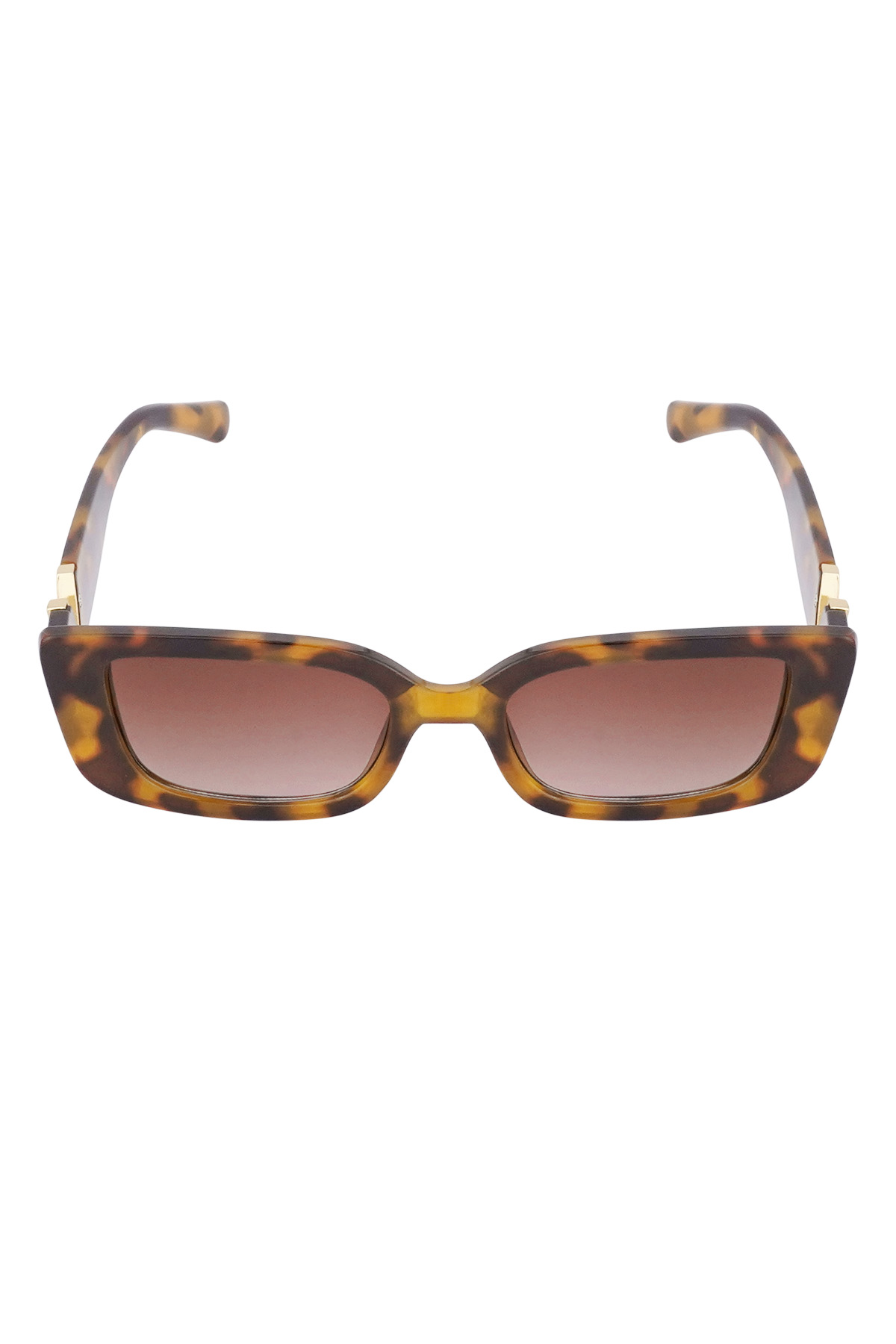 V - kahverengi ile klasik güneş gözlüğü  h5 Resim4