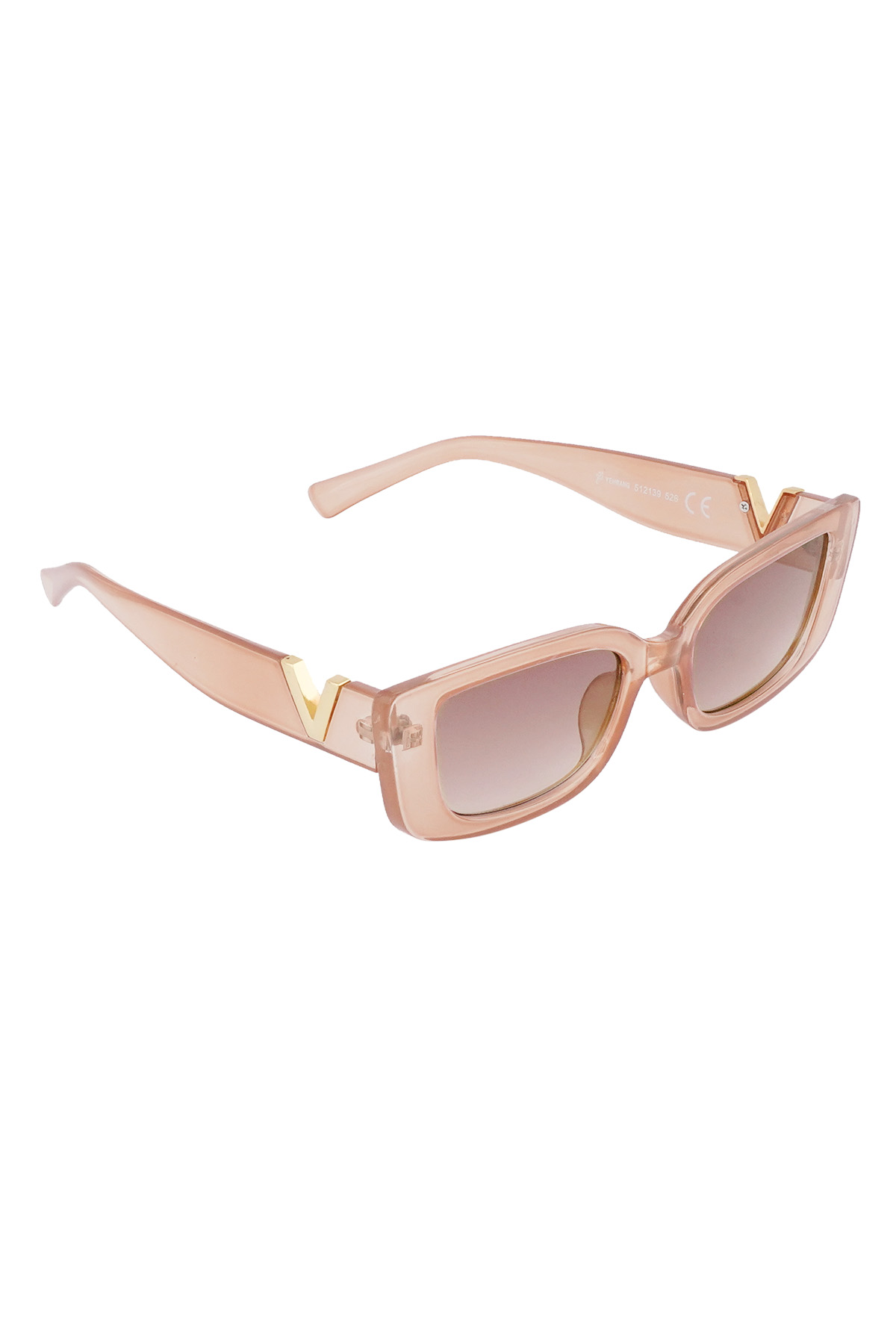 Classic sunglasses with v - coral