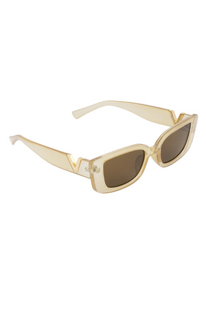 Klassische Sonnenbrille mit V – Beige h5 