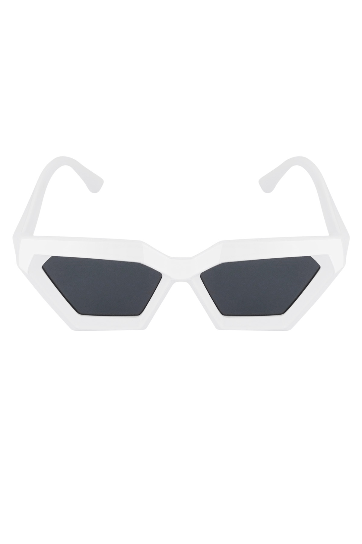 Köşeli güneş gözlüğü - beyaz h5 Resim5