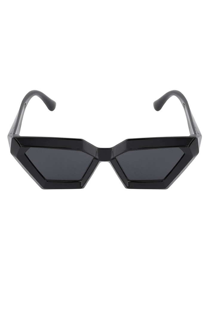 Eckige Sonnenbrille – schwarz Bild5
