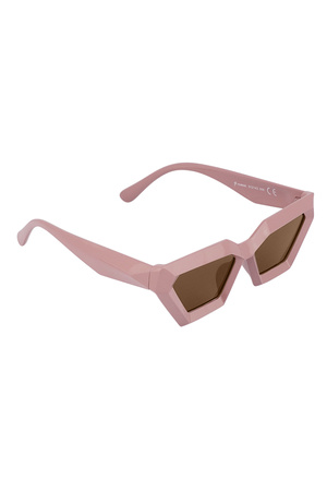 Köşeli güneş gözlüğü - pembe  h5 