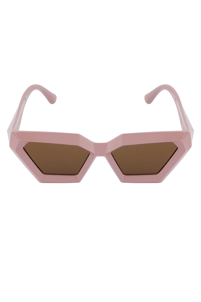 Eckige Sonnenbrille – rosa  Bild5
