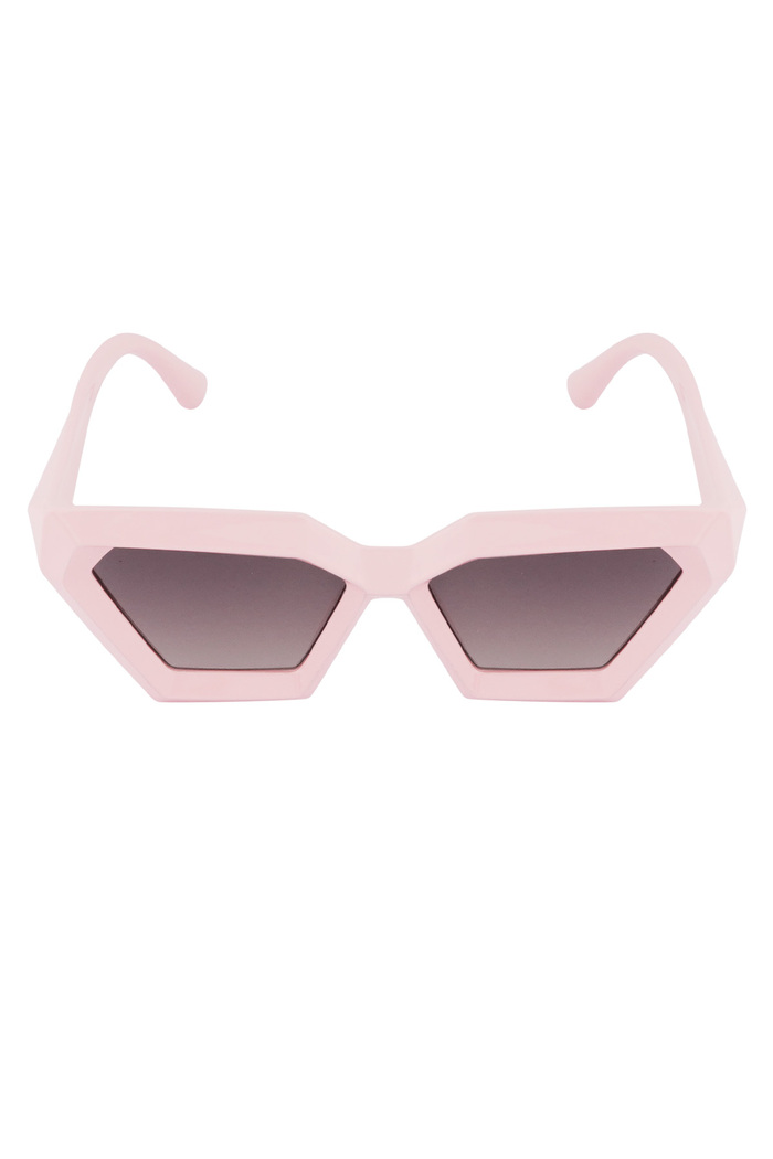Eckige Sonnenbrille – blassrosa  Bild5