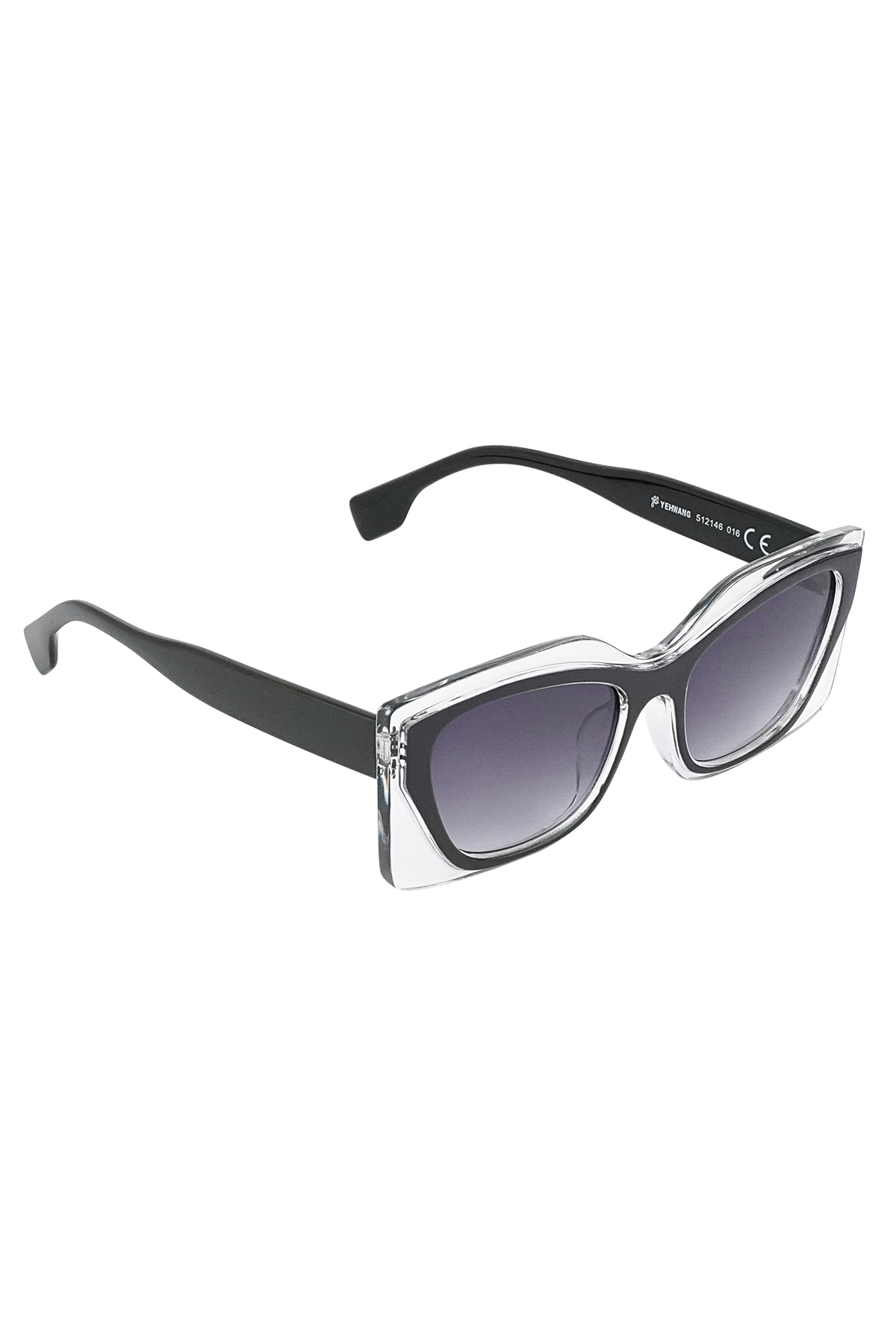 Dubbel frame zonnebril - zwart/grijs