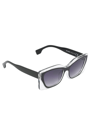 Çift çerçeveli güneş gözlüğü - siyah/gri h5 