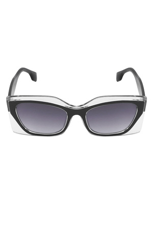 Doppelrahmen-Sonnenbrille – Schwarz/Grau h5 Bild4