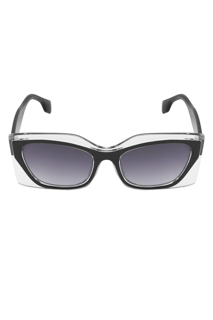 Doppelrahmen-Sonnenbrille – Schwarz/Grau Bild4