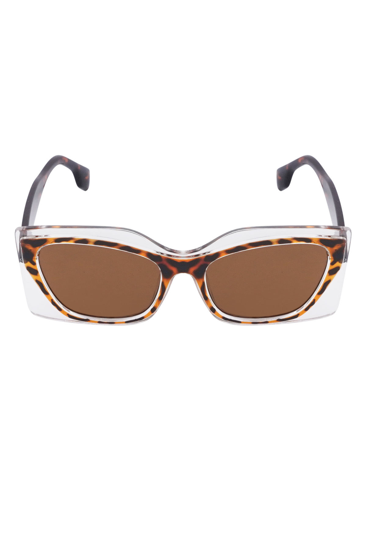 Çift çerçeveli güneş gözlüğü - deve rengi  h5 Resim4