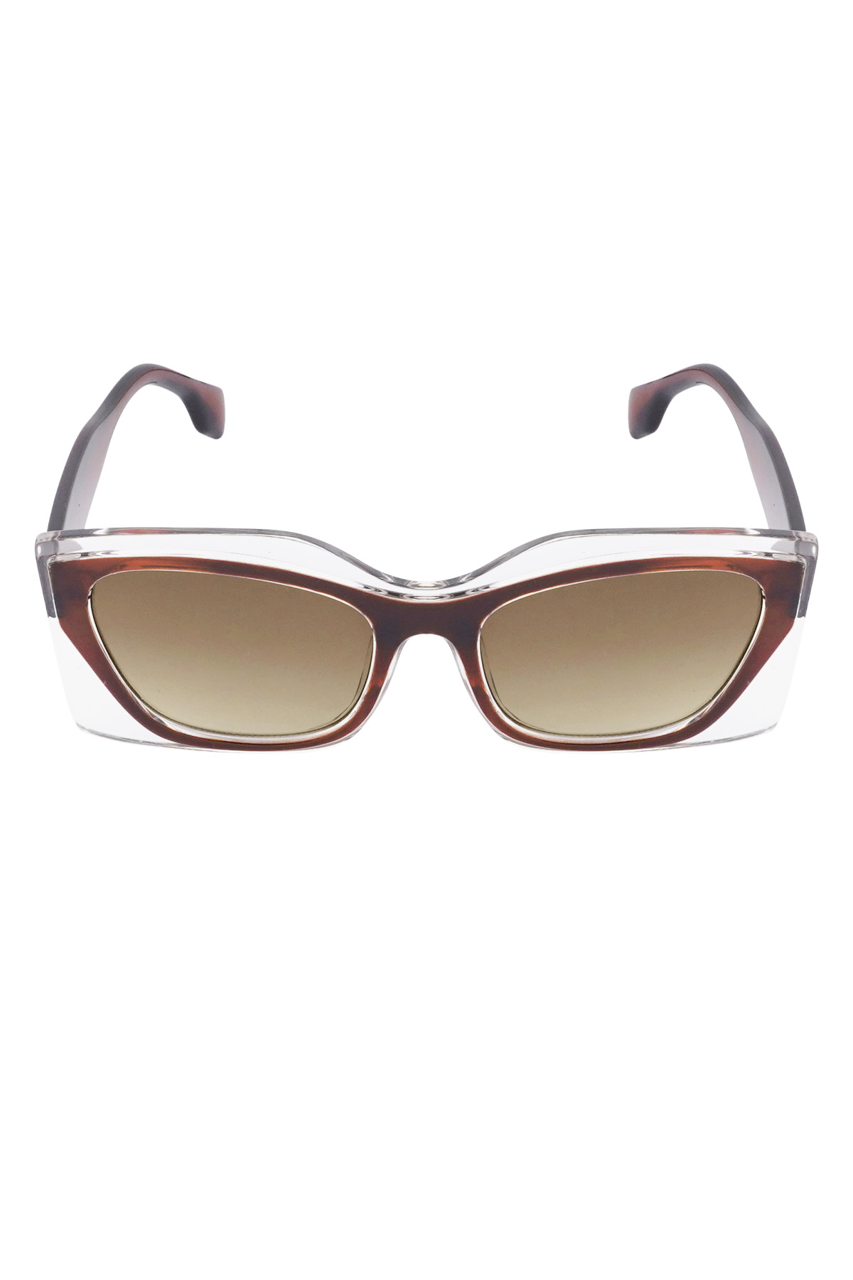 Double frame sunglasses - brown  h5 Picture4