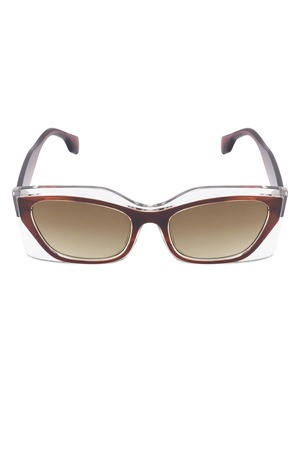 Dubbel frame zonnebril - bruin  h5 Afbeelding4