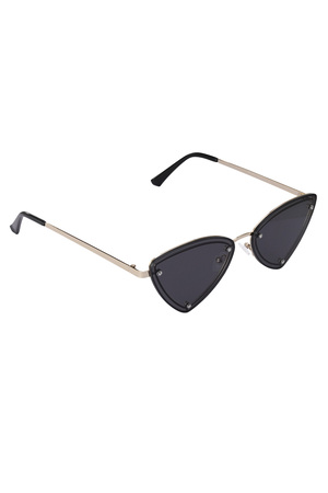 Retro parti güneş gözlüğü - siyah altın h5 