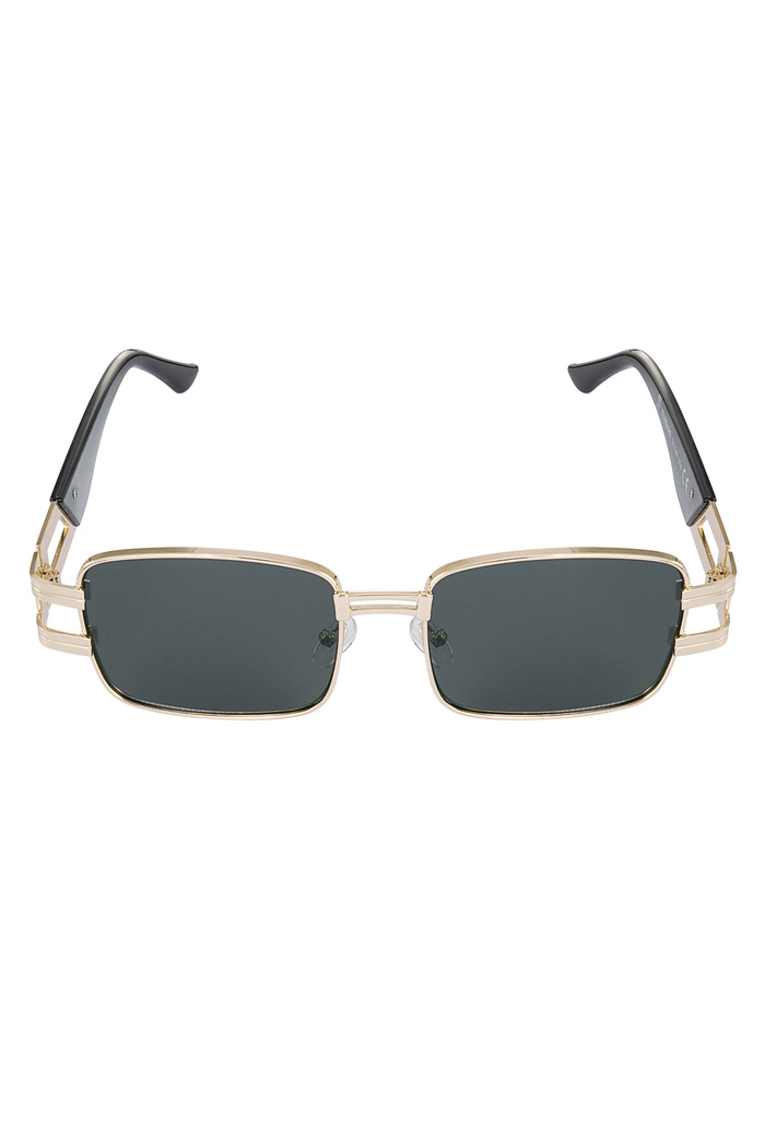 Sonnenbrille schlichtes Metall Essential - Schwarzgold Bild4