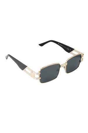 Sunglasses simple metal essential - black gold h5 