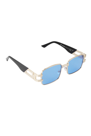 Sunglasses simple metal essential - blue gold h5 