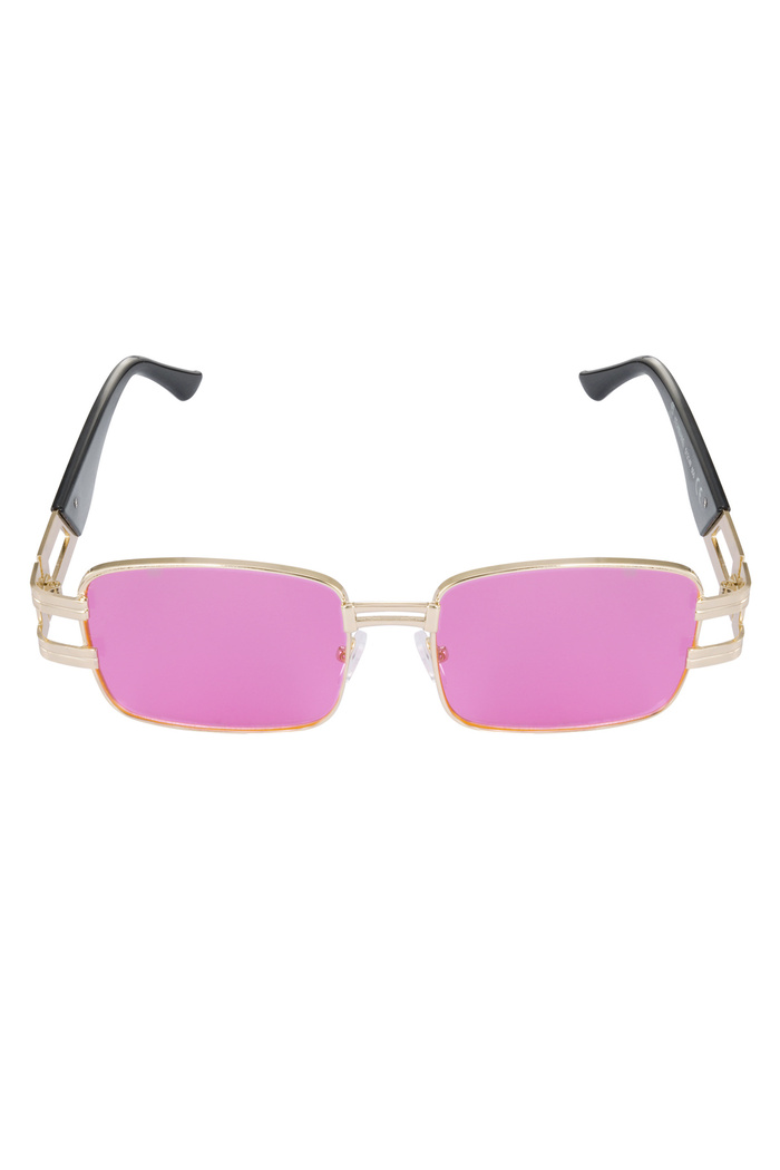 Sonnenbrille schlichtes Metall Essential - Fuchsia Bild4