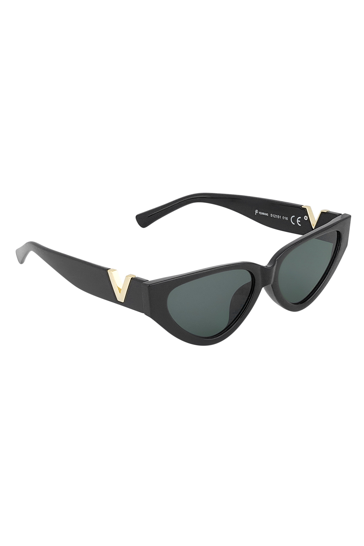 V statement sunglasses - black