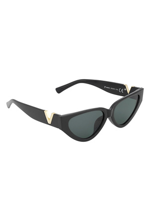 V ifadeli güneş gözlüğü - siyah h5 