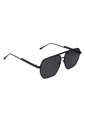 Metal yazlık güneş gözlüğü - Siyah h5 