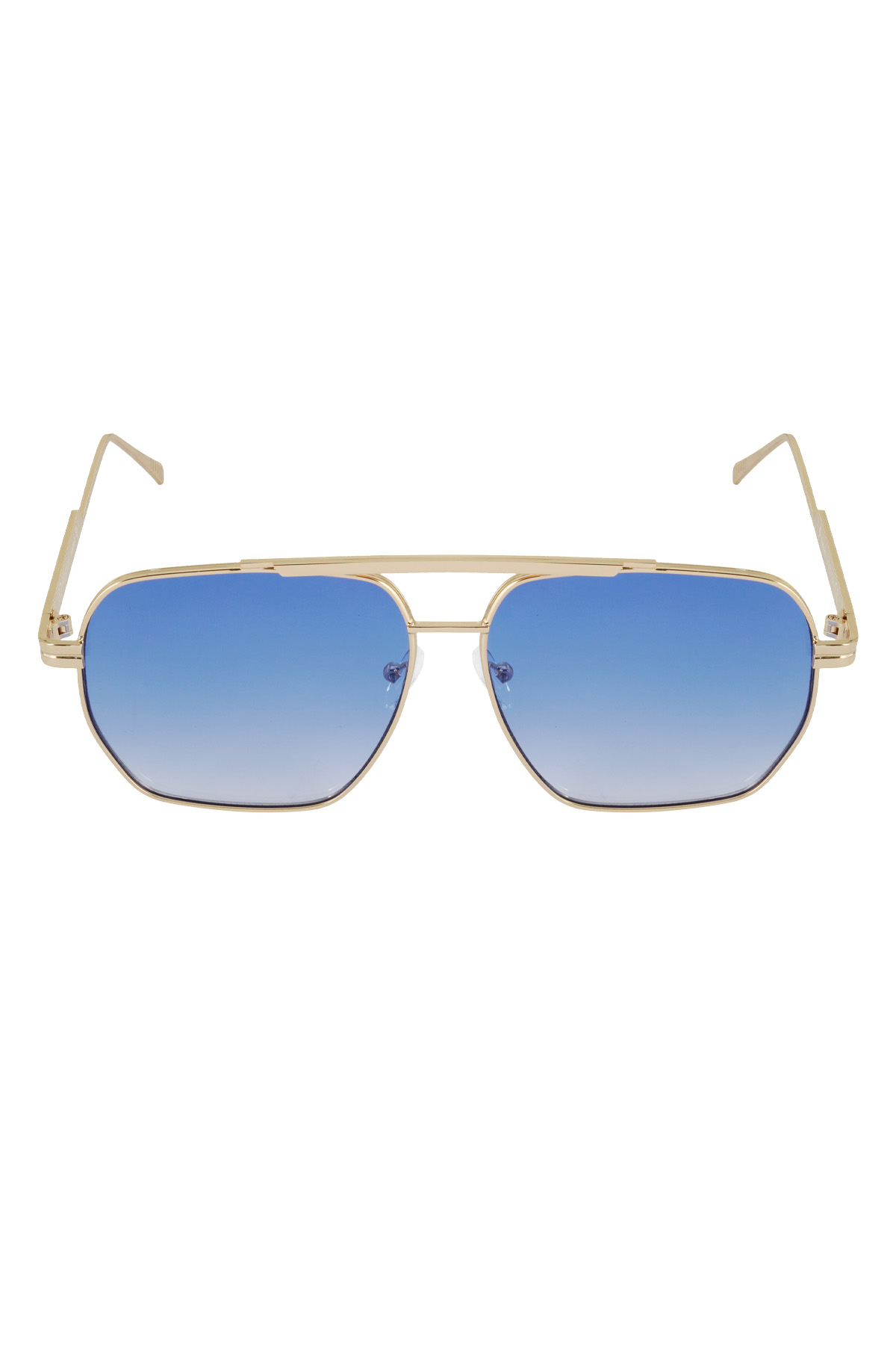 Sommersonnenbrille aus Metall – Blau und Gold Bild4