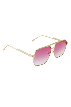 Gafas de sol de verano de metal - Rosa y dorado h5 