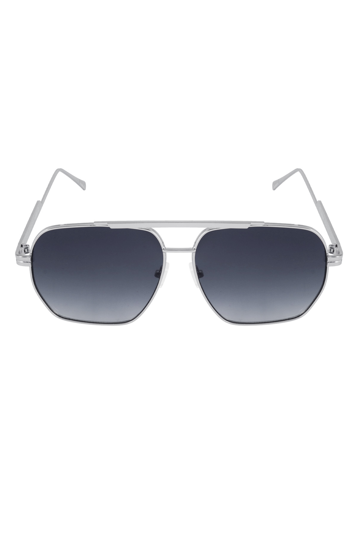 Metal yazlık güneş gözlüğü - Siyah ve gümüş h5 Resim4